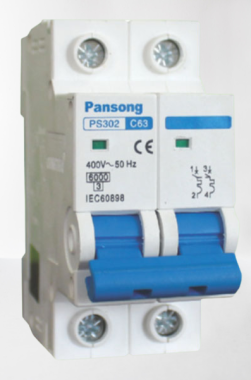 MCB 2P LS302 (10A-63A) Xanh Dương (CB Tép LSE)