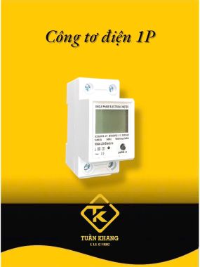 Công tơ điện tử 1 pha đo điện năng VNA - LS Mini Electric hiển thị 4 thông số - Có nút reset
