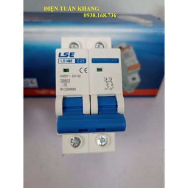 MCB 2P LS302 (10A-63A) Xanh Dương (CB Tép LSE)