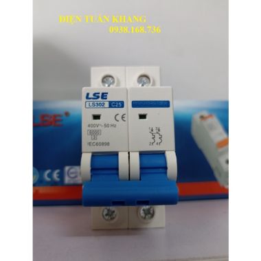 MCB 2P LS302 (10A-63A) Xanh Dương (CB Tép LSE)
