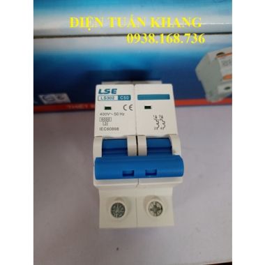 MCB 2P LS302 (10A-63A) Xanh Dương (CB Tép LSE)