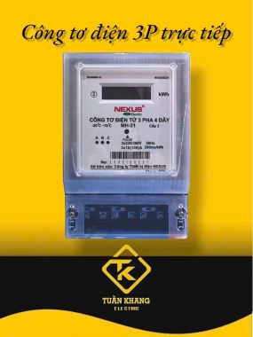 Công tơ điện tử và Cơ Điện Tử 3 pha trực tiếp (Đồng hồ điện tử 3 pha) Nexus 10(100)A -MH21