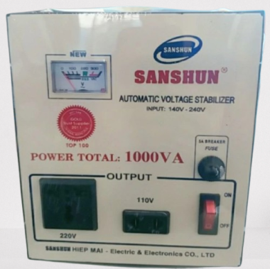 Ổn Áp SANSHUN tự động 1 pha nhiều công suất dãi từ 90V- 250V