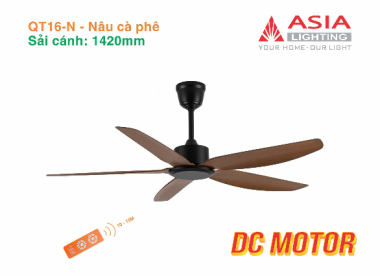 Quạt trần ASIA LIGHTING cao cấp 05 cánh QT16