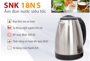 BÌNH ĐUN/ẤM SIÊU TỐC SANAKY 1.8 LÍT- SNK-18NS
