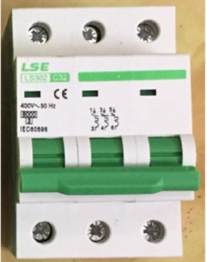 MCB 3P LS302 (6A-63A) Xanh Lá (CB Tép LSE)