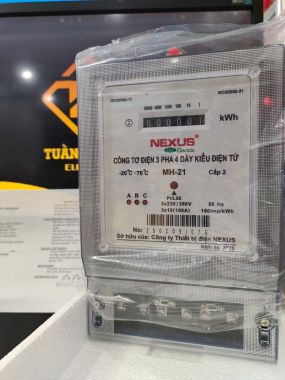 Công tơ điện tử và Cơ Điện Tử 3 pha trực tiếp (Đồng hồ điện tử 3 pha) Nexus 10(100)A -MH21
