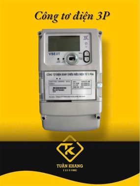 Công tơ điện tử  VSE3T-5B Vinasino 3 pha nhiều biểu giá gián tiếp đo 2 chiều
