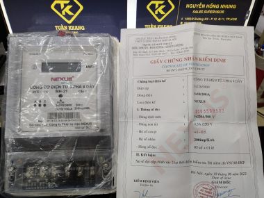 Công tơ điện tử và Cơ Điện Tử 3 pha trực tiếp (Đồng hồ điện tử 3 pha) Nexus 10(100)A -MH21