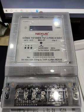 Công tơ điện tử và Cơ Điện Tử 3 pha trực tiếp (Đồng hồ điện tử 3 pha) Nexus 10(100)A -MH21