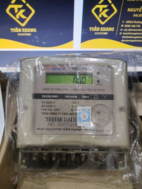 CÔNG TƠ ĐIỆN TỬ 3 PHA HỮU HỒNG DTS27 10(100)A CÓ KIỂM ĐỊNH