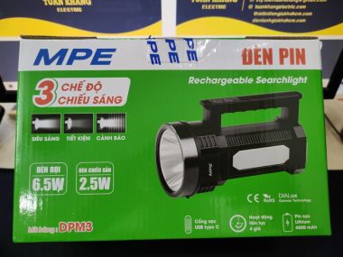 Đèn pin sạc MPE DPM3 – Đèn chiếu rọi & Đèn chiếu gần