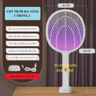 VỢT MUỖI ĐA NĂNG 3 TRONG 1