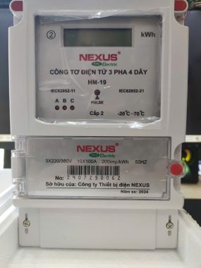 CÔNG TƠ ĐIỆN TỬ NEXUS 3 PHA 10(100)A-HM19
