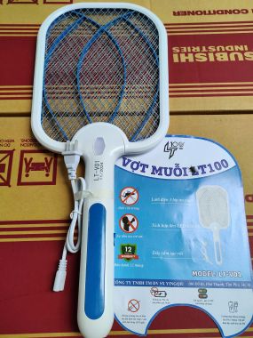 Vợt muỗi dây sạc rời xanh dương cao cấp LT-100
