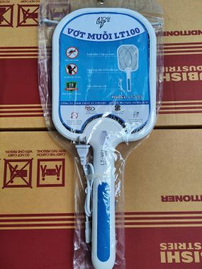 Vợt muỗi dây sạc rời xanh dương cao cấp LT-100