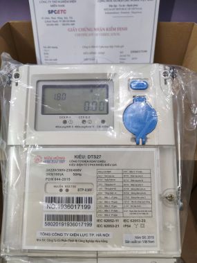 CÔNG TƠ ĐIỆN TỬ 3 PHA NHIỀU GIÁ TRỰC TIẾP 5(100)A- DTS27 HỮU HỒNG