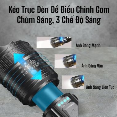 Đèn Pin Siêu Sáng Cầm Tay Nhỏ Gọn Rọi Siêu Xa