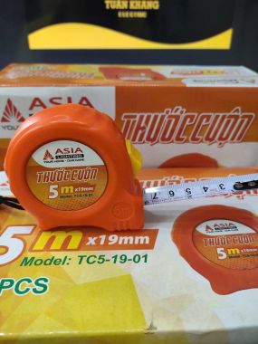 Thước Cuộn 5m ASIALighting – Số Lớn, Dễ Đọc