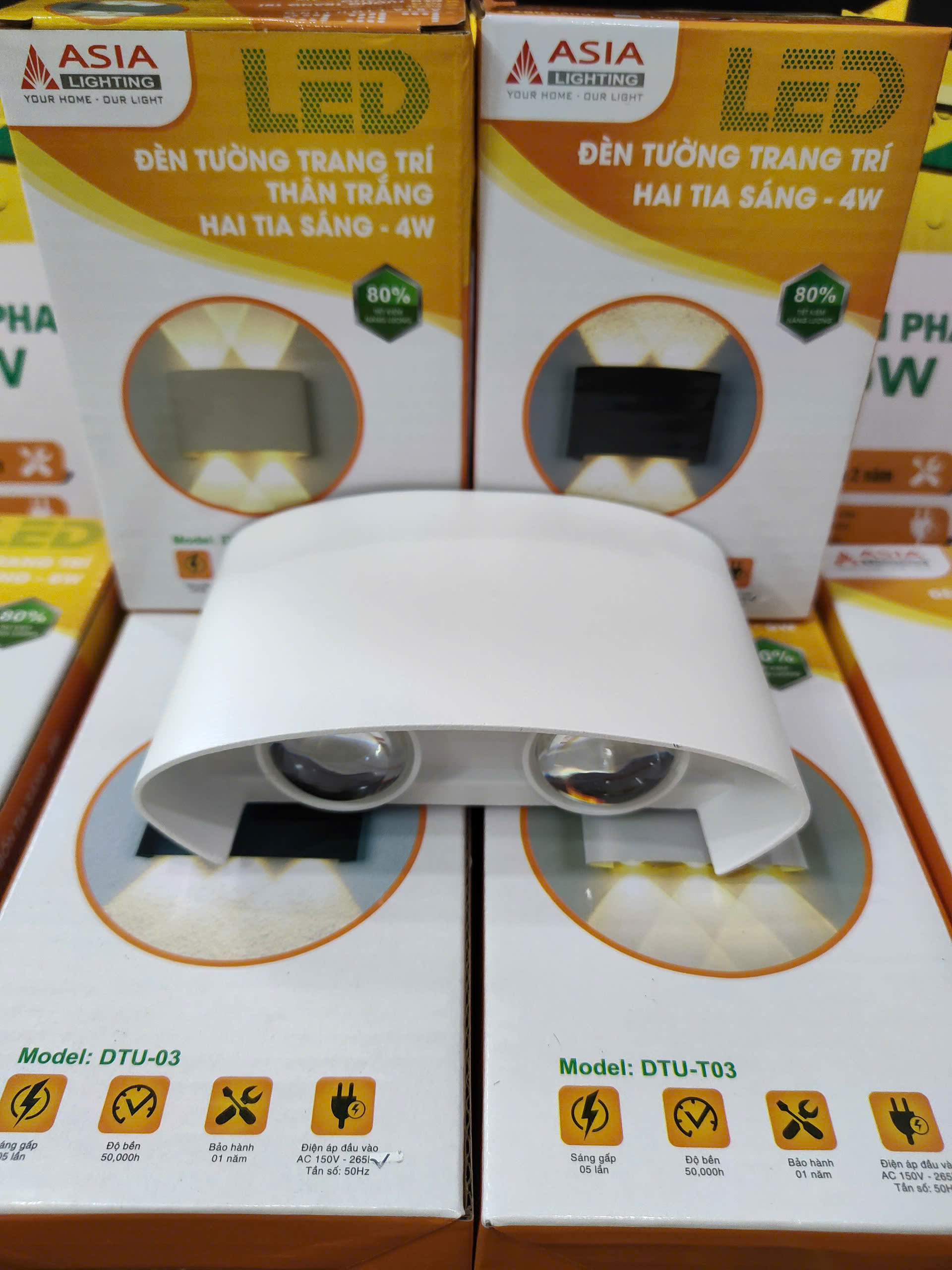 Đèn Hắt Tường Trang Trí Chính Hãng ASIA LIGHTING ÁNH SÁNG VÀNG/ TRẮNG
