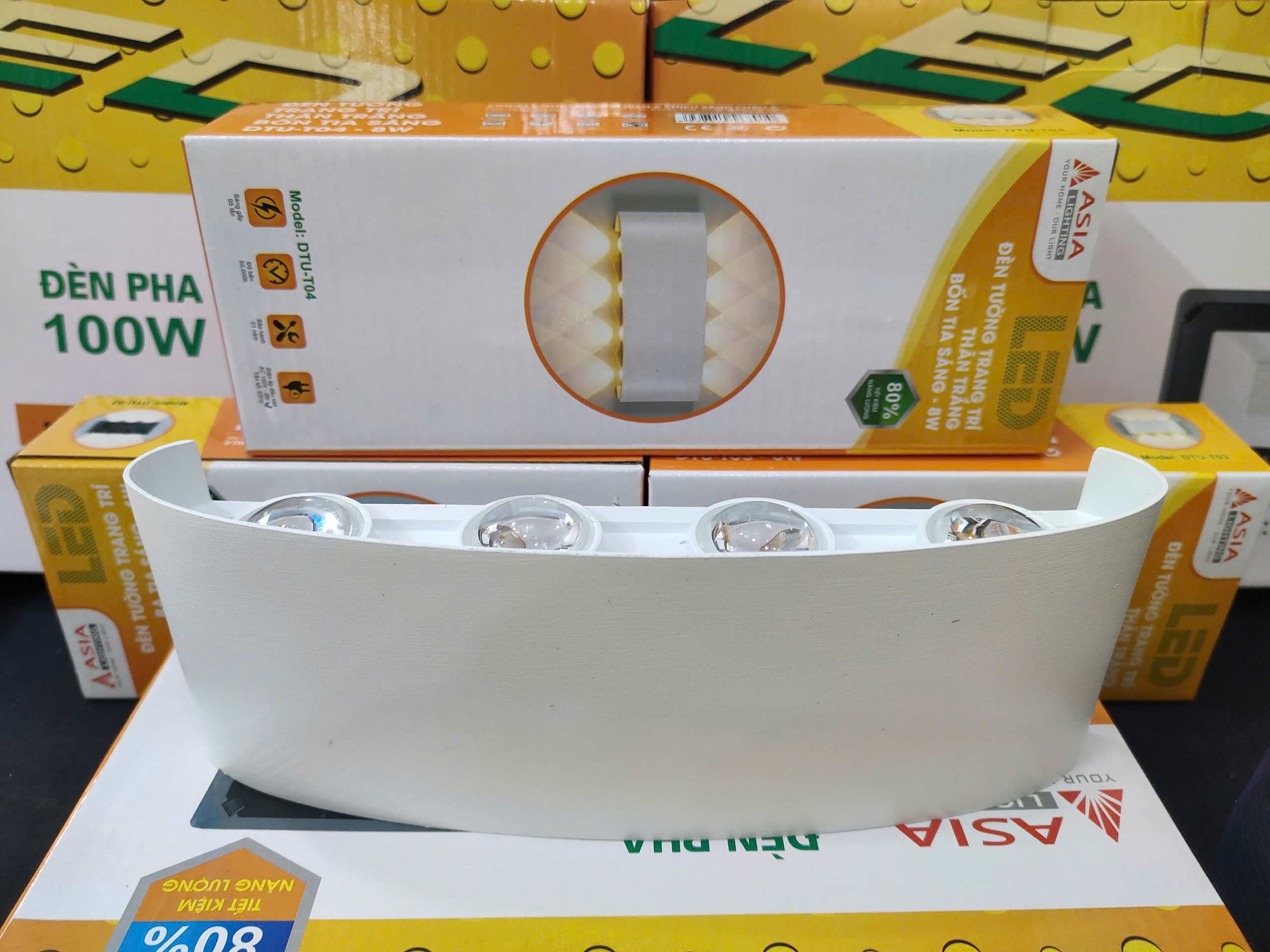 Đèn Hắt Tường Trang Trí Chính Hãng ASIA LIGHTING ÁNH SÁNG VÀNG/ TRẮNG