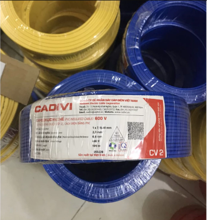 (Lẻ 1 Mét) Dây điện Cadivi đơn Cv tiết diện đồng từ 1.0,1.25,1.5,2.5,3.5, 4.0,5.5, 6.0