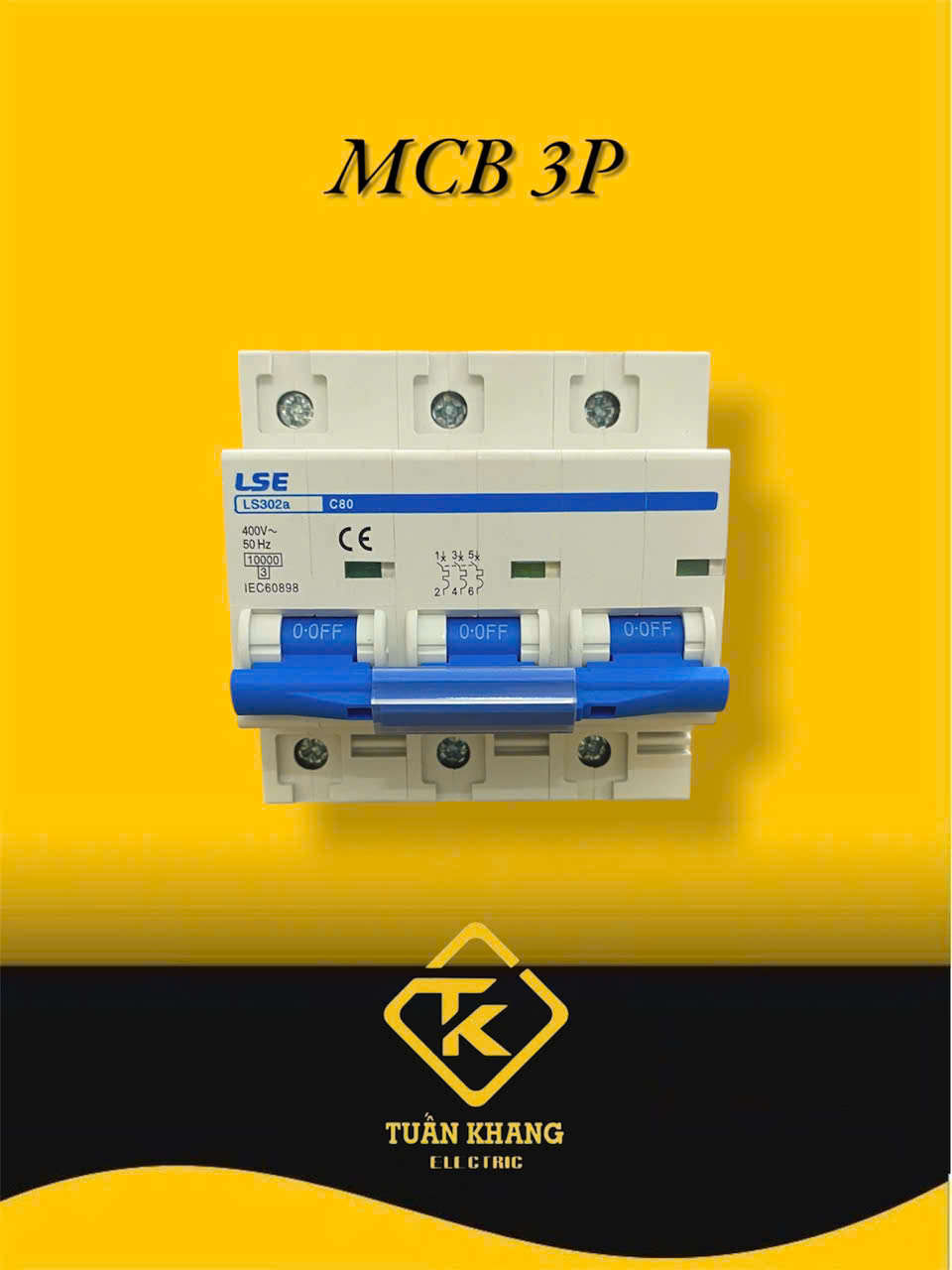 MCB 3P LS302 (80-100-125A) Xanh Dương (CB Tép LSE)