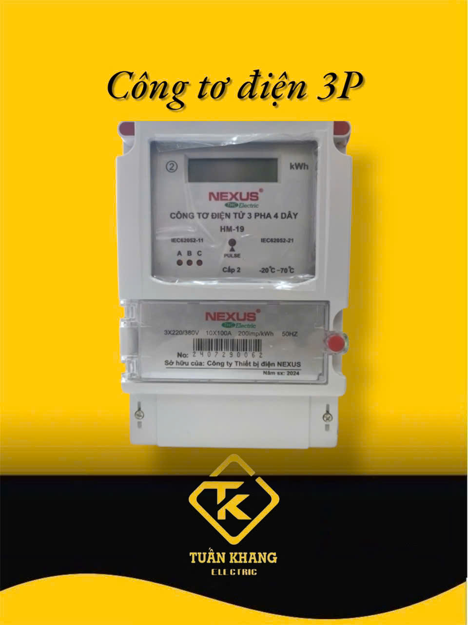 CÔNG TƠ ĐIỆN TỬ NEXUS 3 PHA 10(100)A-HM19