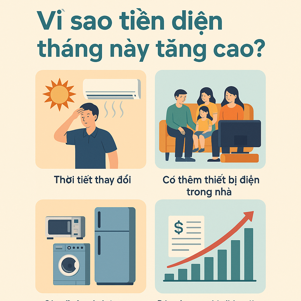Vì Sao Tiền Điện Tháng Này Tăng Cao? – Nguyên Nhân & Giải Pháp Hiệu Quả