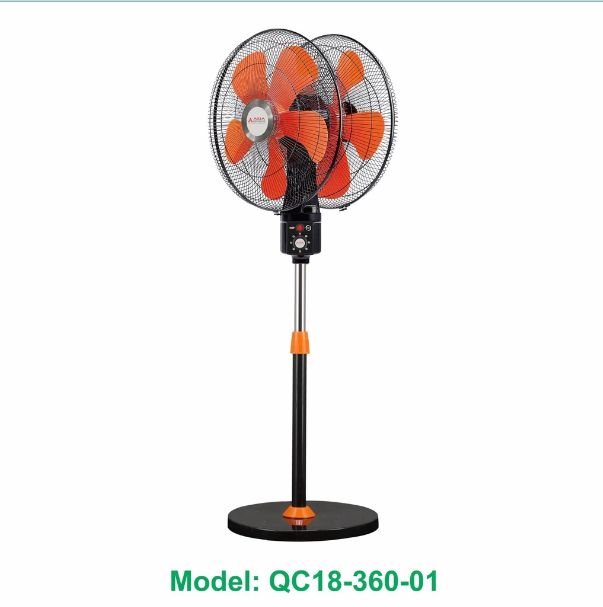 Quạt cây hai đầu cao cấp ASIA 360 độ QC18-360 màu Đỏ Cam