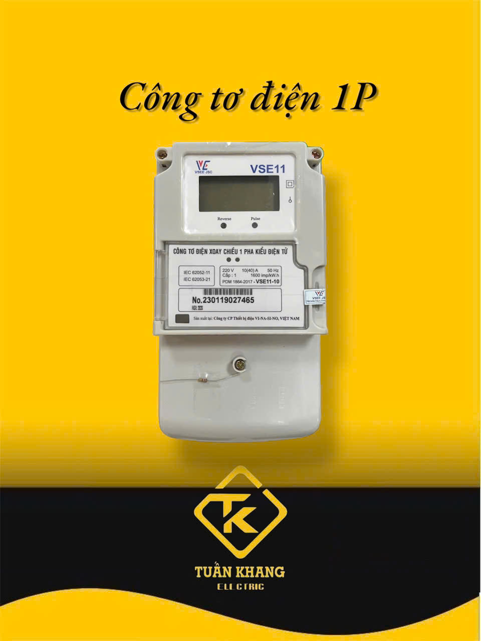 CÔNG TƠ ĐIỆN TỬ 1 PHA VINASINO VSE11-10