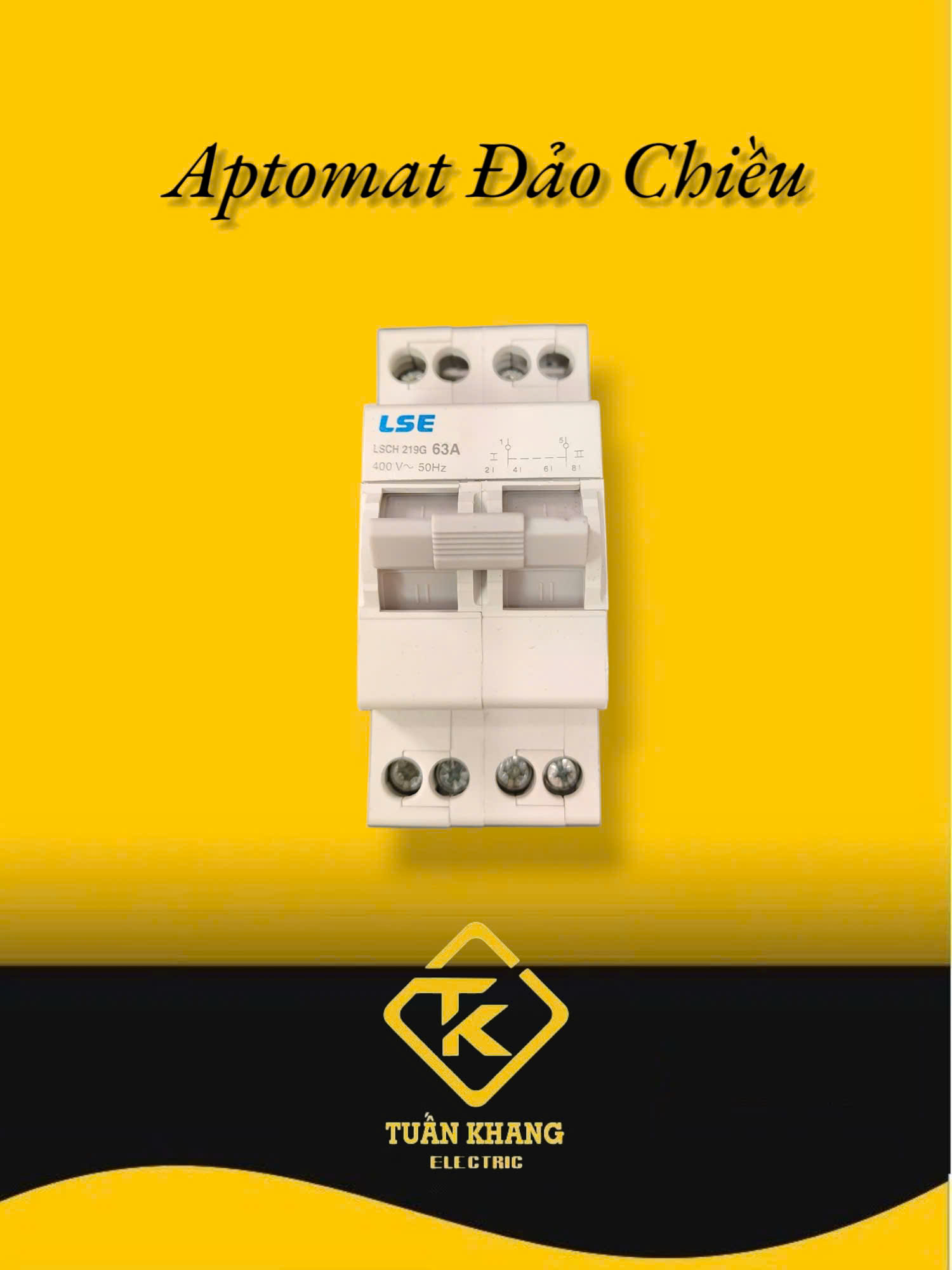 Aptomat Đảo Chiều Dạng Aptomat 2 Tép 50A-63A LSE - Cầu Dao Đảo Tự Động