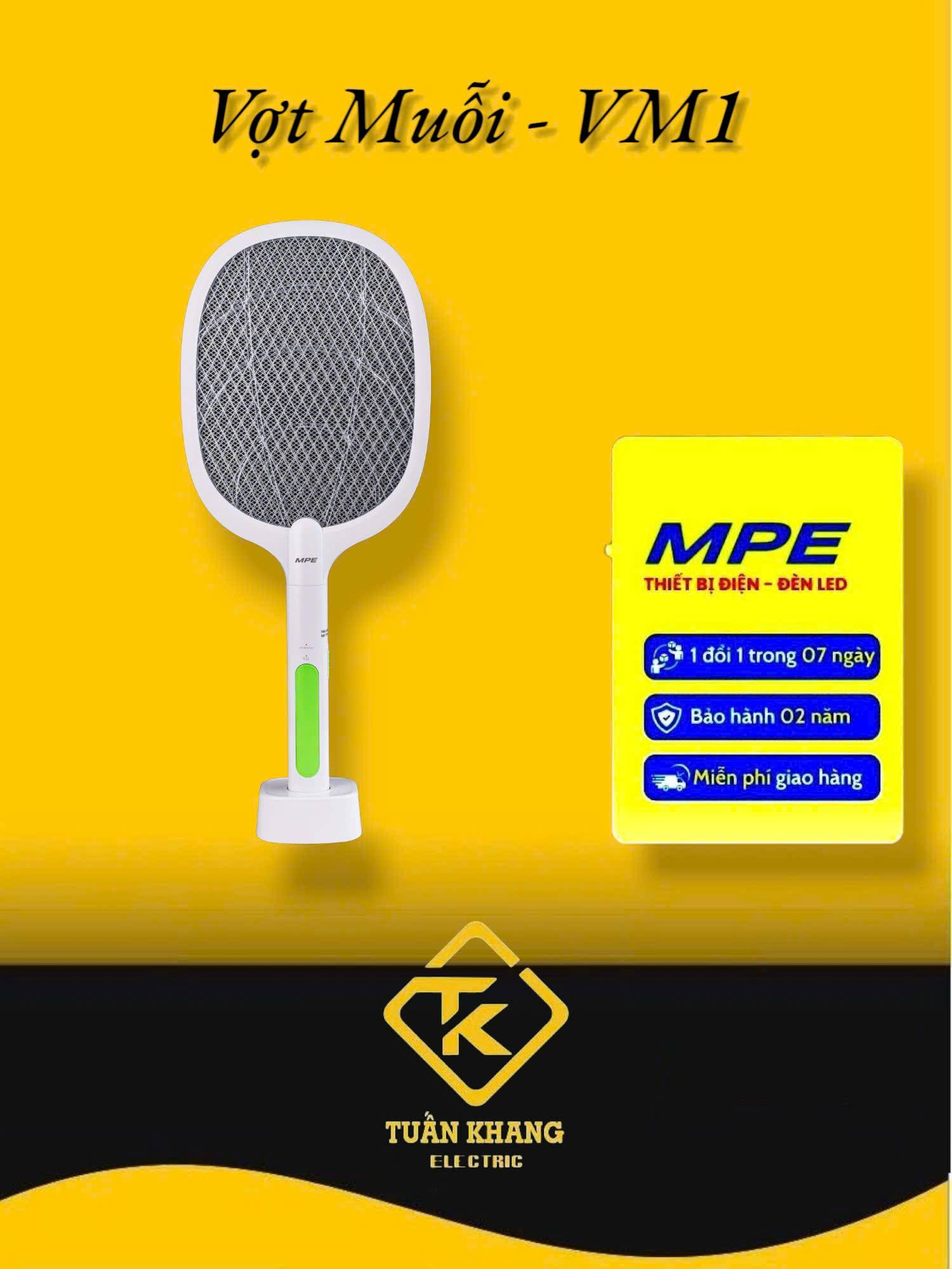 Vợt muỗi MPE - VM1 tự động bắt muỗi hàng chính hãng MPE